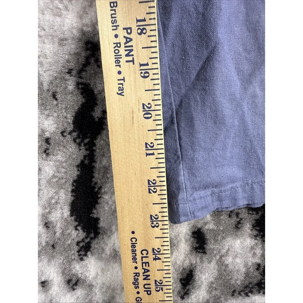 Love Tree Pants Womens Size Large Blue Wide Linen Viscose‎ Pull On Hippie
